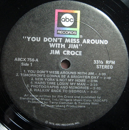 Jim Croce : You Don't Mess Around With Jim (LP, Album, RP, Thi)