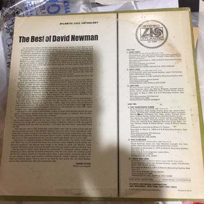David Newman* : The Best Of (LP, Comp, Promo)