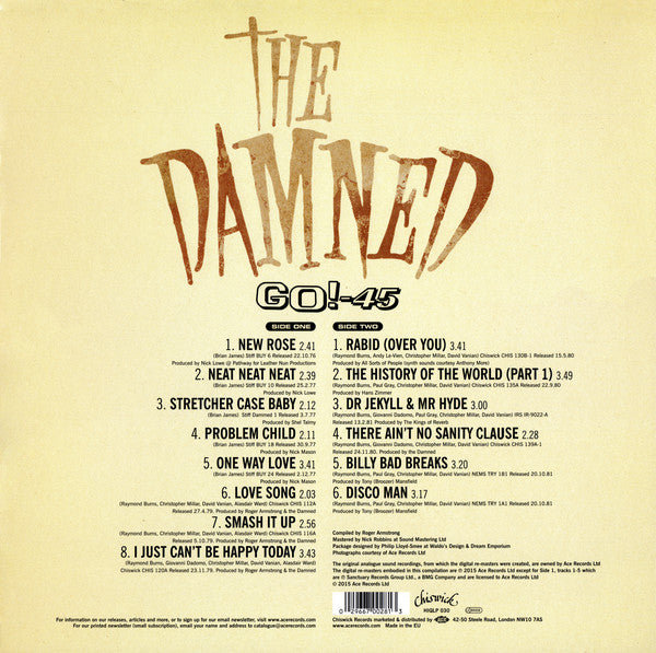 The Damned : Go! - 45 (LP, Comp, Red)