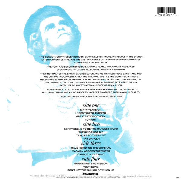 Elton John With The Melbourne Symphony Orchestra* : Live In Australia (2xLP, Album, Club, Car)