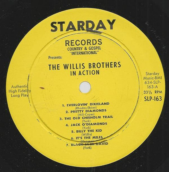 The Willis Brothers : In Action (LP, Album, Mono)