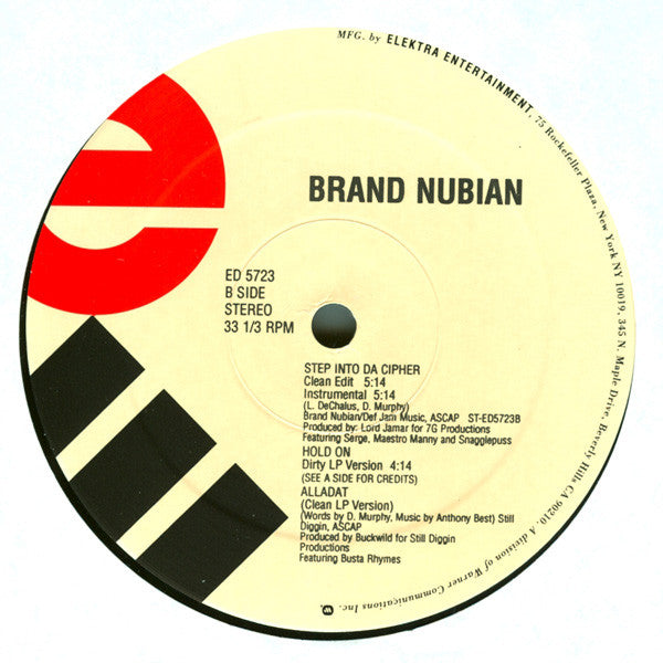 Brand Nubian : Hold On (12", Promo)