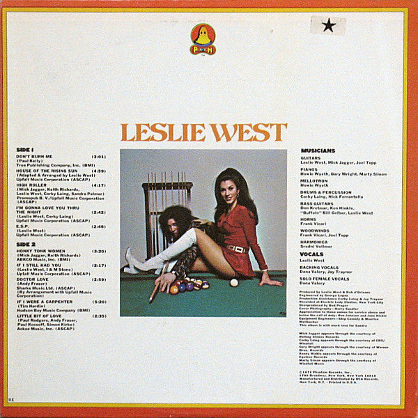 Leslie West : The Great Fatsby (LP, Album, RE)
