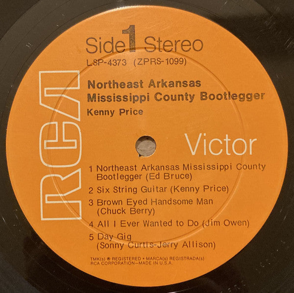 Kenny Price : Northeast Arkansas Mississippi County Bootlegger (LP, Album)