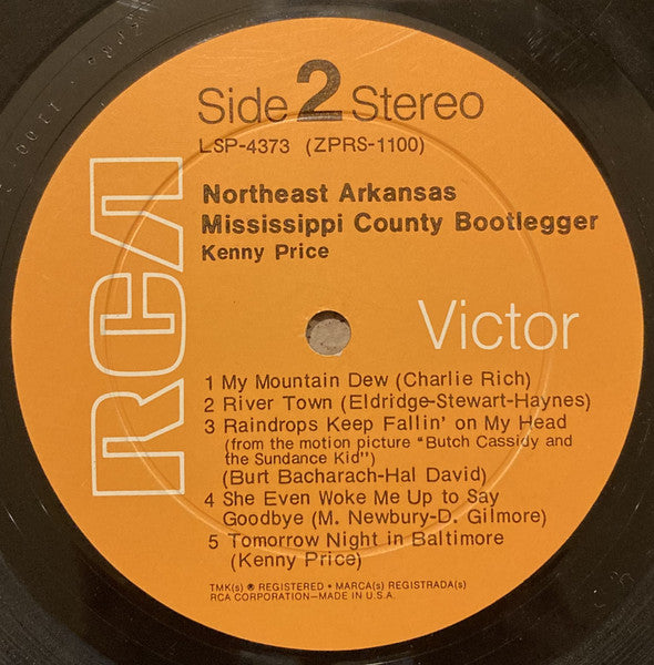 Kenny Price : Northeast Arkansas Mississippi County Bootlegger (LP, Album)