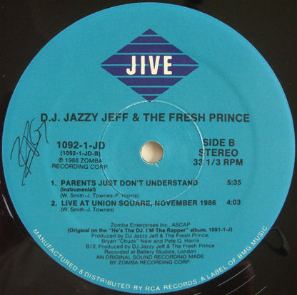 DJ Jazzy Jeff & The Fresh Prince : Parents Just Don't Understand (12")