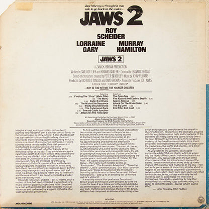 John Williams (4) : Jaws 2 - The Original Motion Picture Soundtrack (LP, Album)