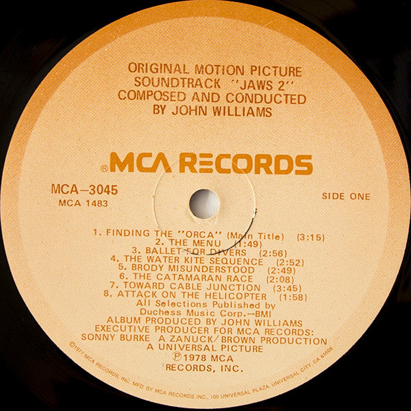 John Williams (4) : Jaws 2 - The Original Motion Picture Soundtrack (LP, Album)