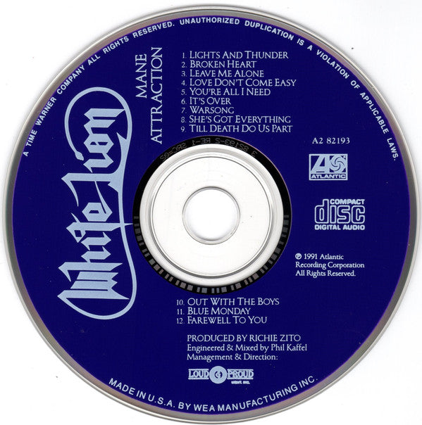 White Lion : Mane Attraction (CD, Album, Club)