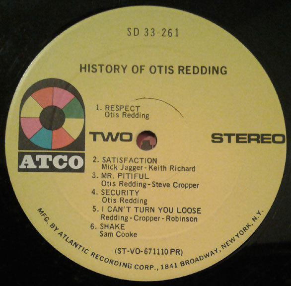 Otis Redding : History Of Otis Redding (LP, Comp, RE, PR,)