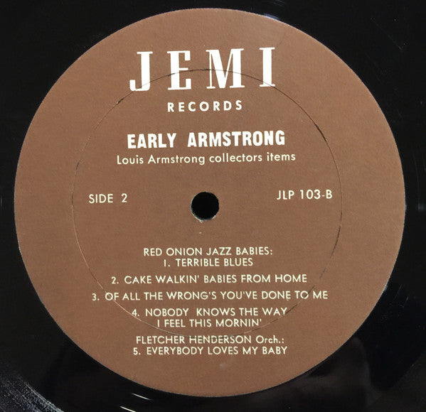 Louis Armstrong : Early Armstrong (LP, Comp, Mono)