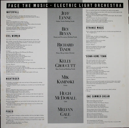 Electric Light Orchestra : Face The Music (LP, Album, RE, Ter)