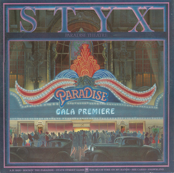 Styx : Paradise Theatre (LP, Album, Etch, Pit)