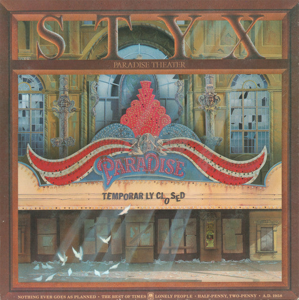 Styx : Paradise Theatre (LP, Album, Etch, Pit)
