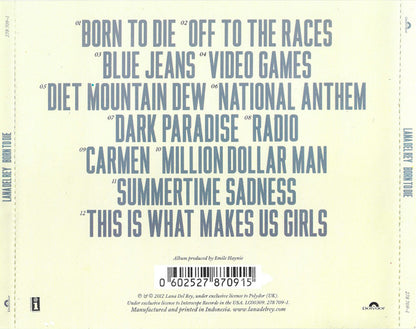 Lana Del Rey : Born To Die (CD, Album)