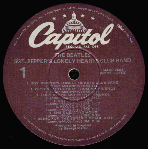 The Beatles : Sgt. Pepper's Lonely Hearts Club Band (LP, Album, RE, Win)