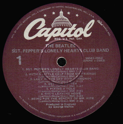 The Beatles : Sgt. Pepper's Lonely Hearts Club Band (LP, Album, RE, Win)