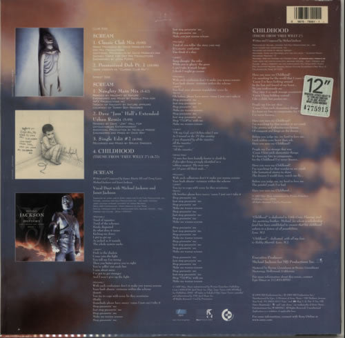 Michael Jackson Scream 12インチレコード Michael Jackson Scream 12インチレコード MICHAEL JACKSON