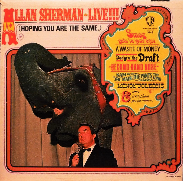 Allan Sherman : Live! (Hoping You Are The Same) (LP, Album, Mono)
