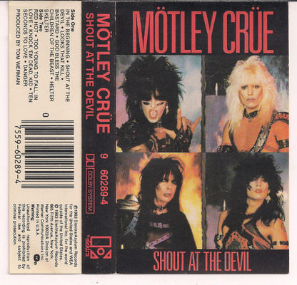 Mötley Crüe : Shout At The Devil (Cass, Album, SR,)