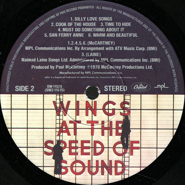 Wings (2) : Wings At The Speed Of Sound (LP, Album, Win)