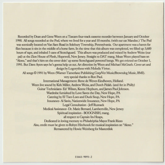 Ween : The Pod (CD, Album, RE, RM)