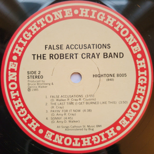 The Robert Cray Band : False Accusations (LP, Album, No )