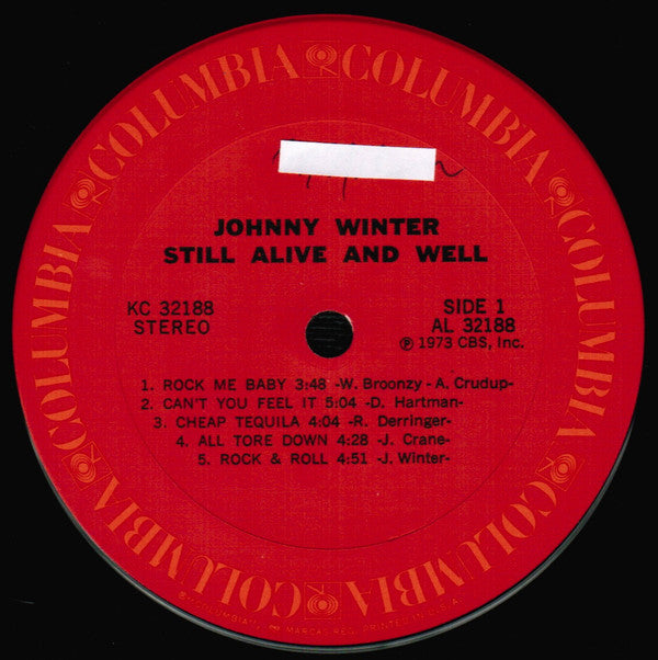 Johnny Winter : Still Alive And Well (LP, Album, Pit)