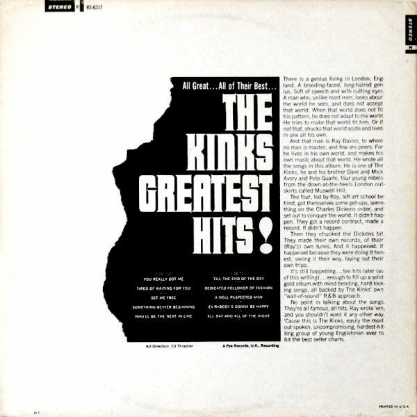 The Kinks : The Kinks Greatest Hits! (LP, Comp, RP, Pit)