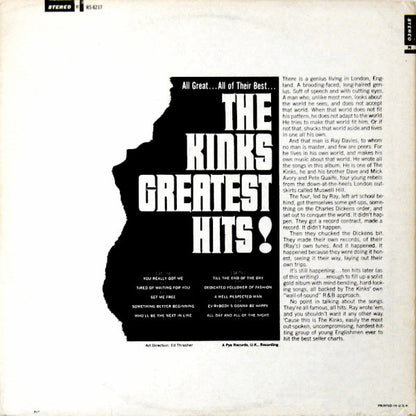 The Kinks : The Kinks Greatest Hits! (LP, Comp, RP, Pit)