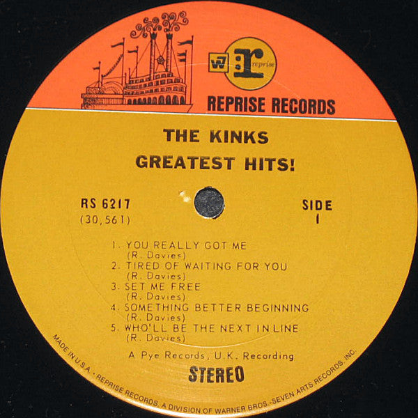 The Kinks : The Kinks Greatest Hits! (LP, Comp, RP, Pit)