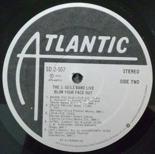 The J. Geils Band : Live - Blow Your Face Out (2xLP, Album, Pre)