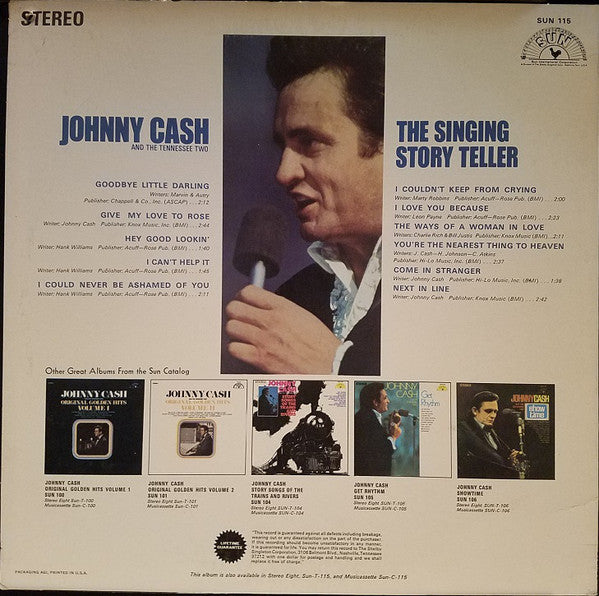 Johnny Cash And The Tennessee Two* : The Singing Story Teller (LP, Album, Comp)
