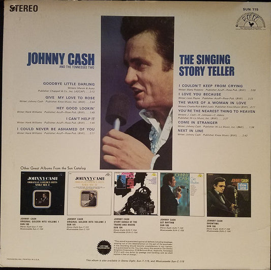 Johnny Cash And The Tennessee Two* : The Singing Story Teller (LP, Album, Comp)