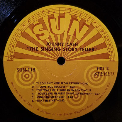Johnny Cash And The Tennessee Two* : The Singing Story Teller (LP, Album, Comp)