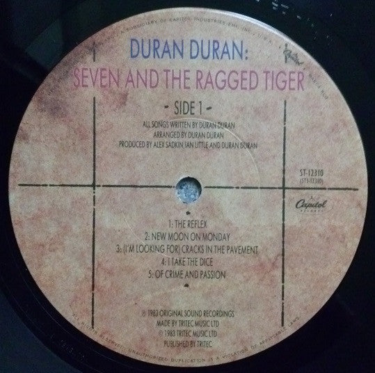 Duran Duran : Seven And The Ragged Tiger (LP, Album, Win)