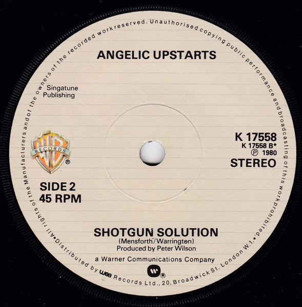 Angelic Upstarts : Out Of Control (7", Single)