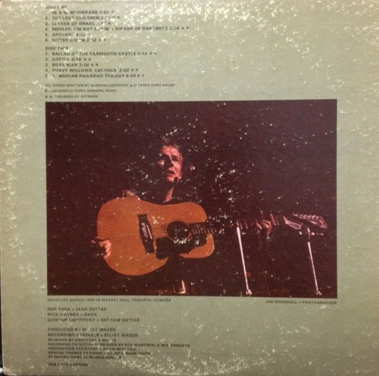 Gordon Lightfoot : Sunday Concert (LP, Album, RE, RP, Gat)