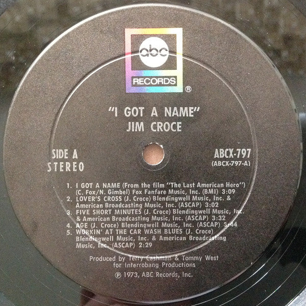 Jim Croce : I Got A Name (LP, Album, Pit)