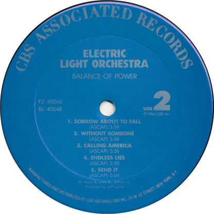Electric Light Orchestra : Balance Of Power (LP, Album)