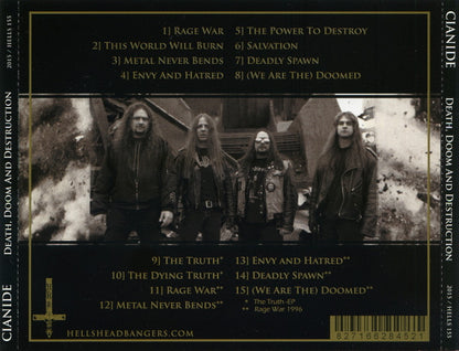 Cianide : Death, Doom And Destruction (CD, Album, RE)