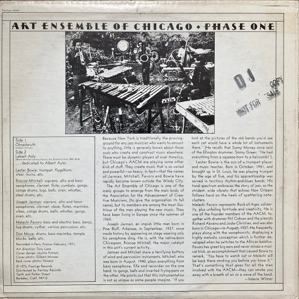Art Ensemble Of Chicago* : Phase One (LP, Album, Promo, RE)