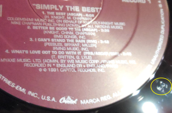 Tina Turner : Simply The Best (2xLP, Comp, Club, RM, SRC)