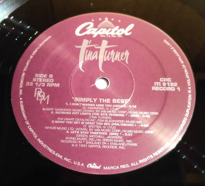 Tina Turner : Simply The Best (2xLP, Comp, Club, RM, SRC)
