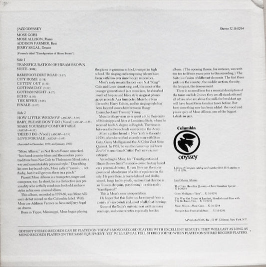 Mose Allison : Mose Goes (LP, Album, RE)