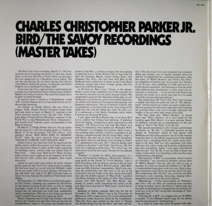 Charlie Parker : Bird / The Savoy Recordings (Master Takes) (2xLP, Comp, Ter)