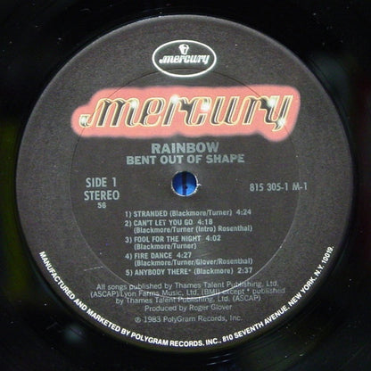 Rainbow : Bent Out Of Shape (LP, Album, Club)