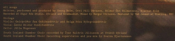 Georg Holm*, Orri Páll Dýrason, Hilmar Örn Hilmarsson, Kjartan Holm : Circe (2xLP, Album)