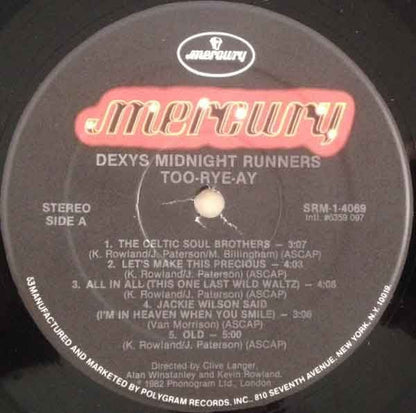 Kevin Rowland & Dexys Midnight Runners : Too-Rye-Ay (LP, Album, RE)