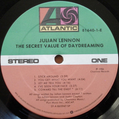 Julian Lennon : The Secret Value Of Daydreaming (LP, Album, Spe)